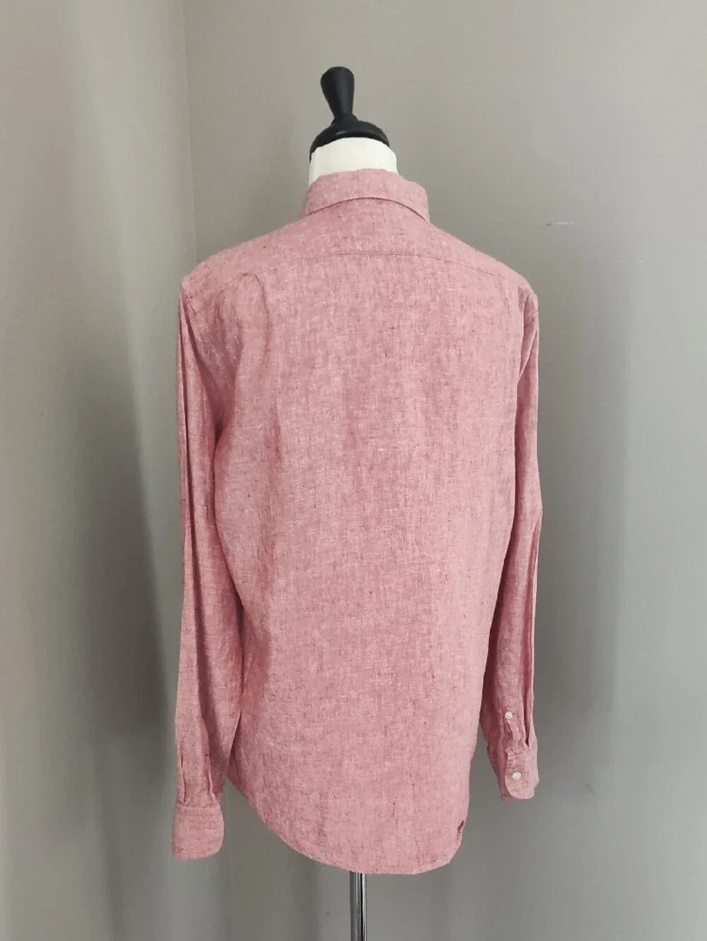 J. Crew Unisex Soft Heathered Red Linen Button-Down Shirt